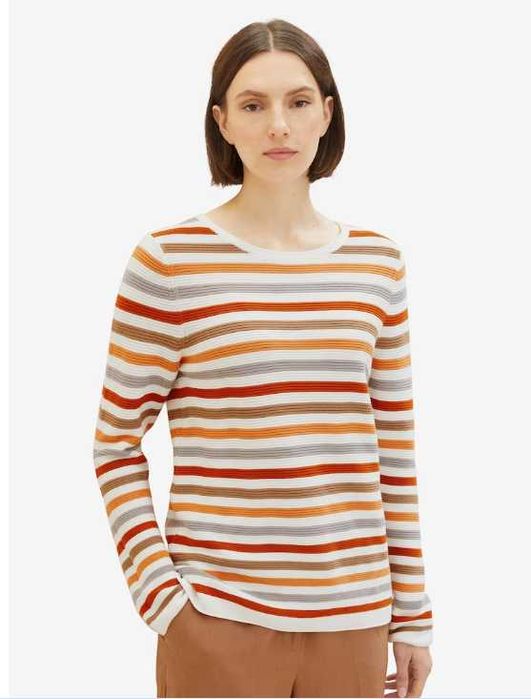 Tom Tailor Дамски НОВ пуловер ORGANIC COTTON