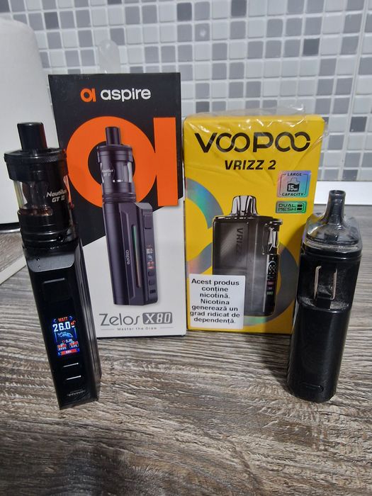 Aspire zelos x 80 Voopoo vrizz 2