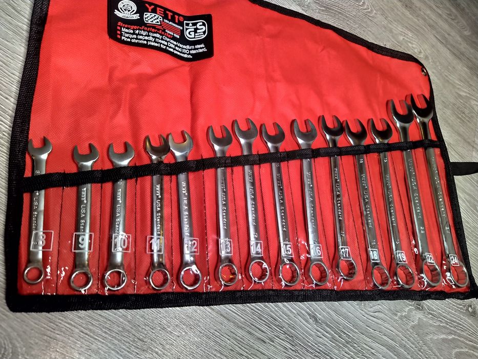 Set Chei Profesionale Combinate 14 PIESE 8-24 MM cu Suport Husa