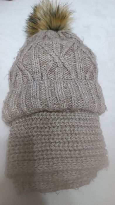 Комплект шапка шарф перчатки