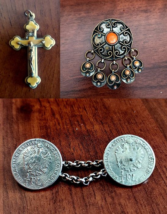 Старинна брошка за носия, Старинно кръстче