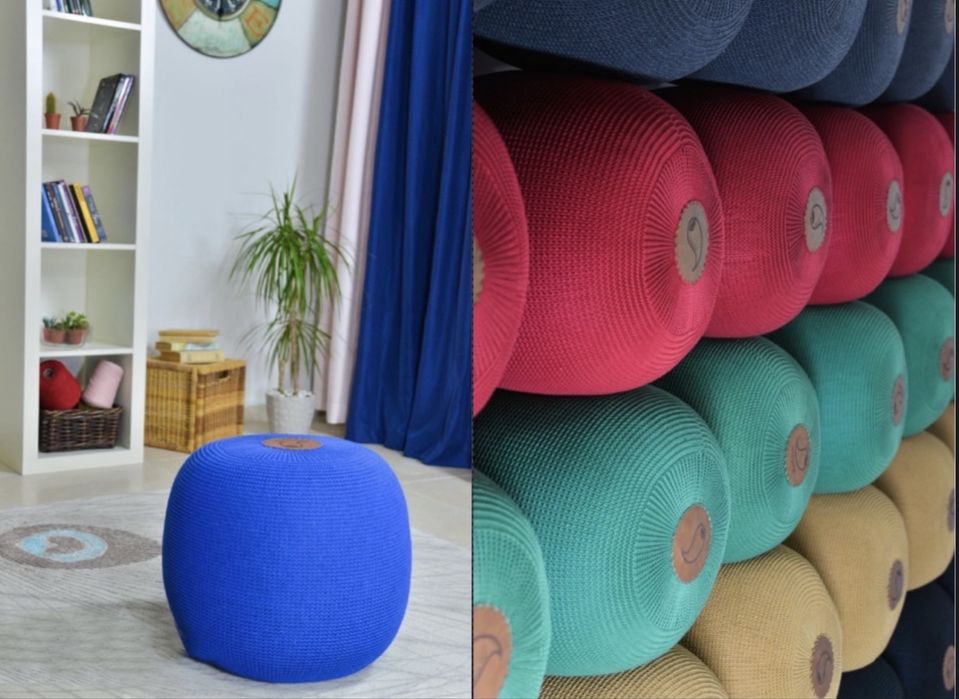 Плетени пуфове/ табуретки