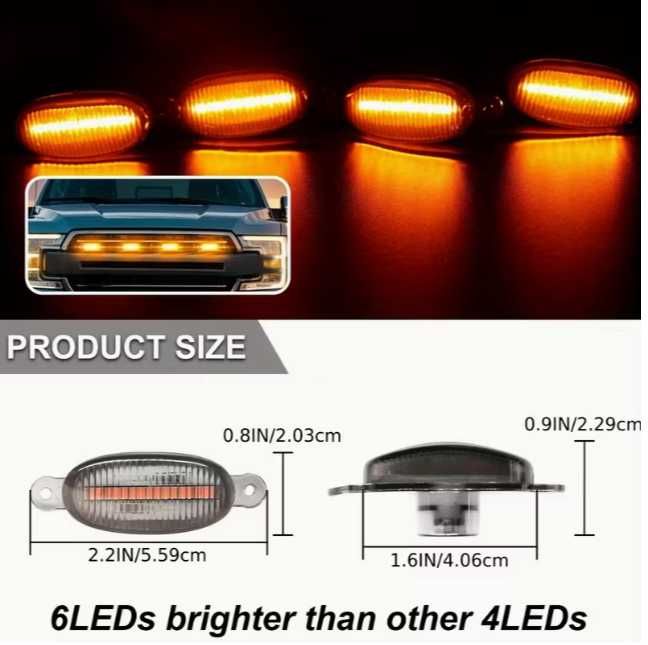 Лед светлини за предни решетки и степенки 12V.