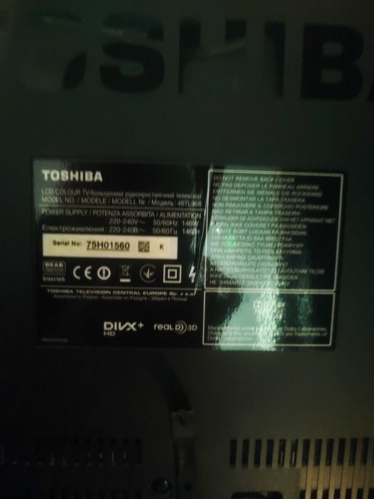Части за Телевизор Тошиба 46' Toshiba 46' 3D 46TL968