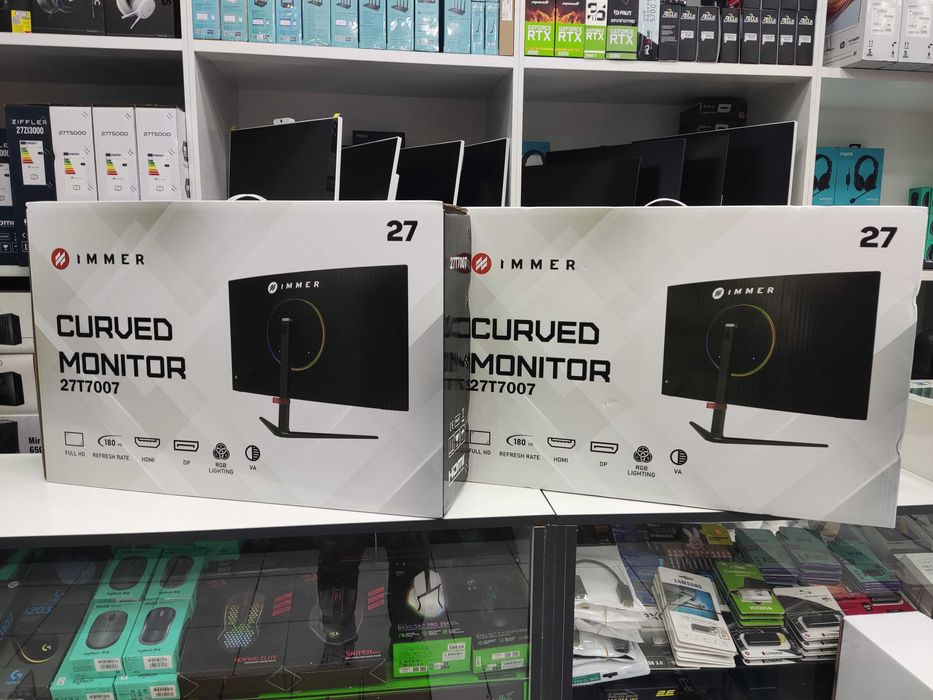 Монитор Immer 27" 180hz Curved (HDMI+DP) 180hz, FHD НОВЫЙ