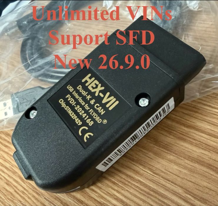 Diagnoză vcds 26.9.0 Hex VII cu chipset Arm stm32f429