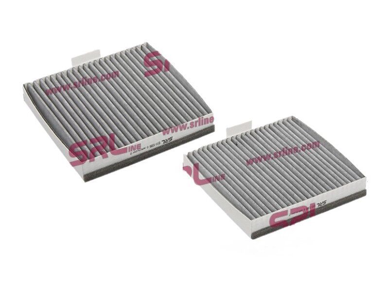 Filtru polen carbon, habitaclu Renault Avantime 2001-2003, Espace 2 1991-1996, Espace 3 1996-2002, SRLine Polonia, set de 2 bucati, 182x190x30 mm