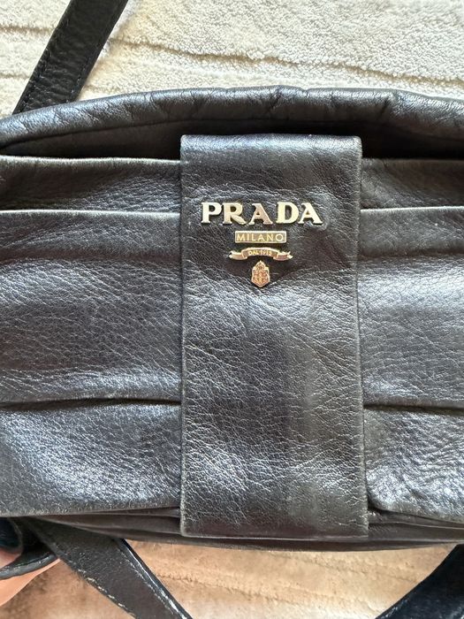 Дамска чанта Prada Milano – черна естествена кожа