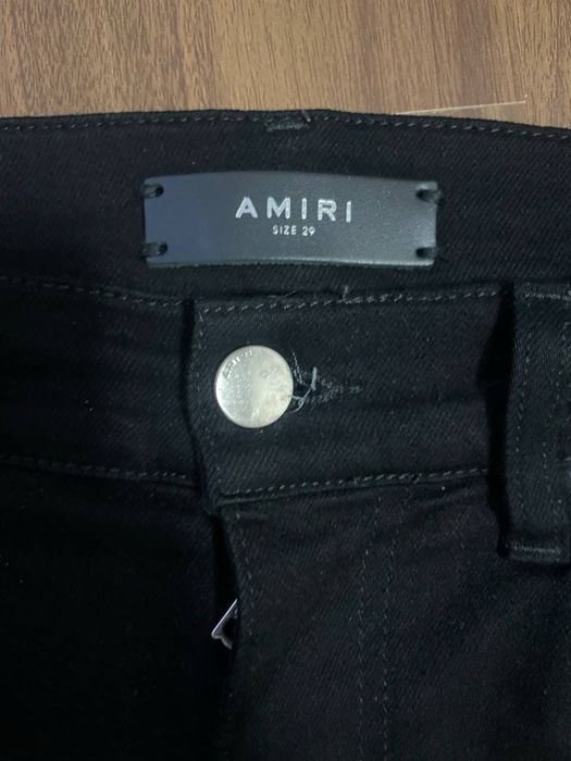 amiri jeans black white stripe original