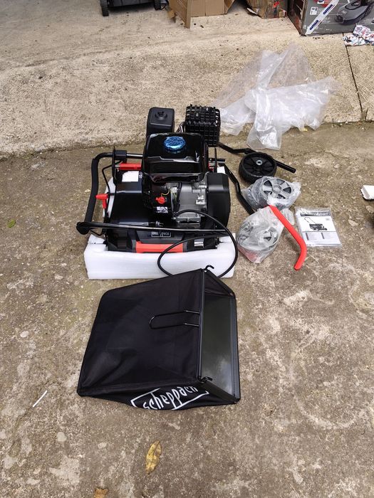 Scheppach Бензинов скарификатор SC55P Аератор за трева, 4-тактов двига