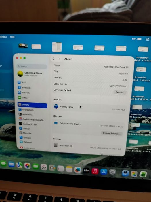 Macbook Air 13 M1 8GB RAM 256GB SSD