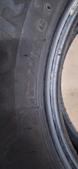 9mm! 2 бр 225 70 15 C Bridgestone duravis 660