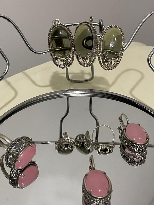 Серебро наборы и кольца