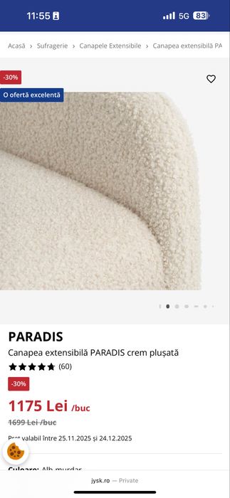 Canapea Jysk Paradise