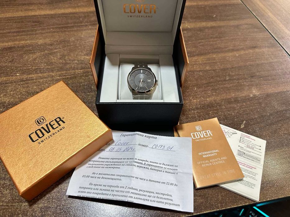НОВ Мъжки часовник Cover - Co173.01, Гаранция