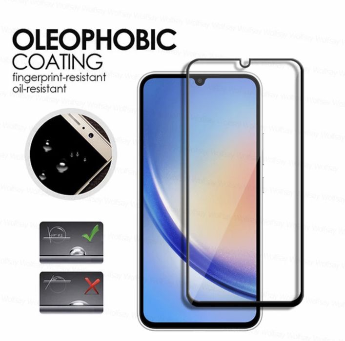 Folie sticla 20D FULL GLUE pt. Samsung Galaxy A14 , A24 , A34 , A54 5G