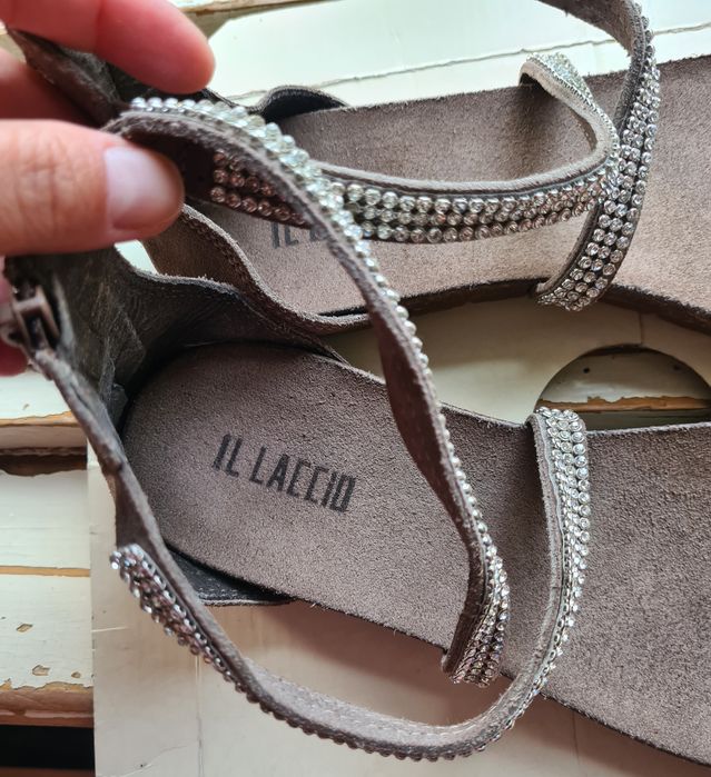 Sandale Il Laccio, nr. 39, piele întoarsă, noi