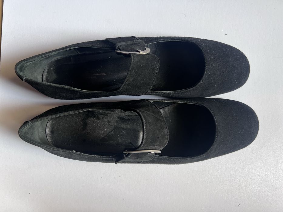 Balerini din antilopa, negri, mas 39, neincaltati