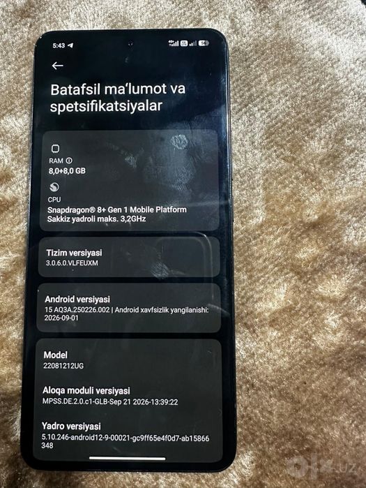 Xiaomi 12t pro 8/256