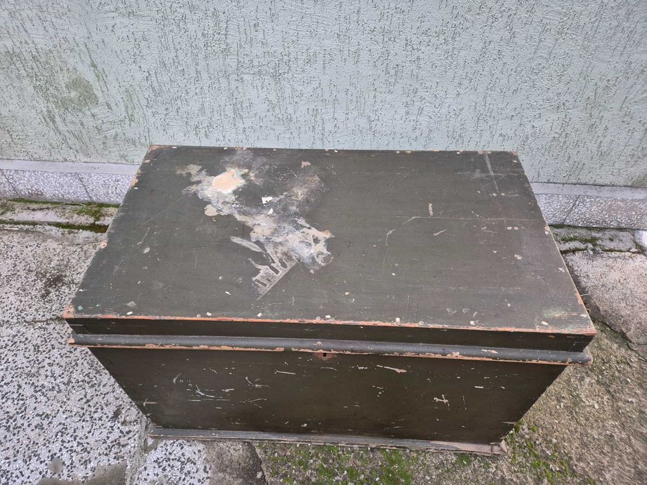 Антикварен-Стар Военен Генералски Сандък 1942 г.