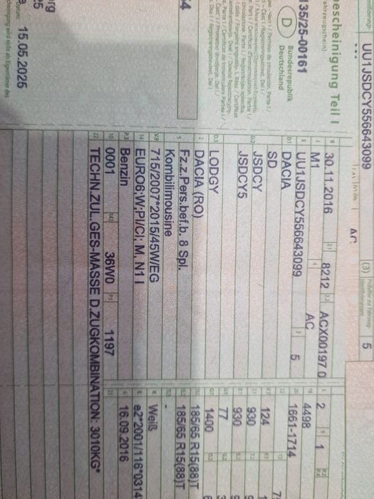 Dacia Lodgy E6 ,Ac ,7 locuri ,Distribuție NOUĂ