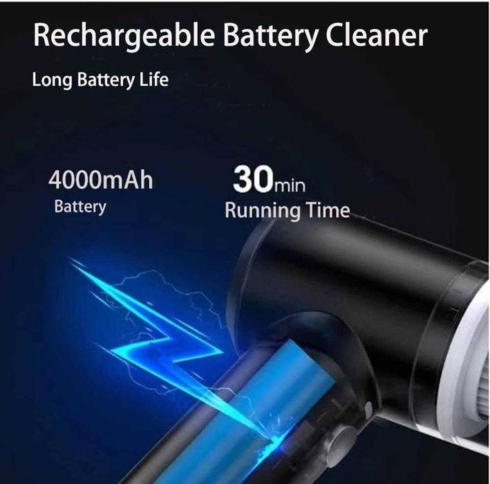 Мощна ръчка акумулаторна прахосмукачка с комплект накрайници  WHJC