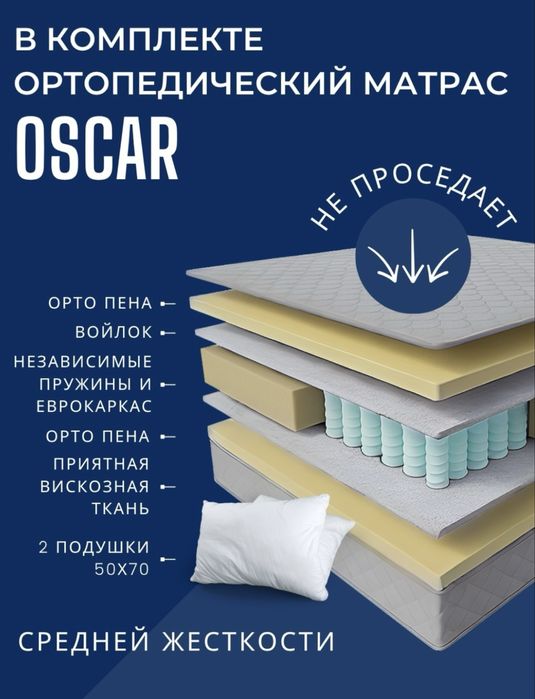 Продам кровать с матрасом