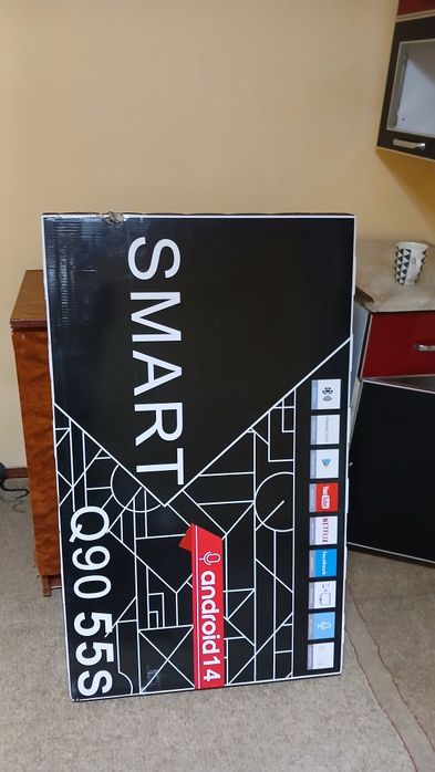 SMART Q90 55S ANDROID14 sovgʻaga kelgan .