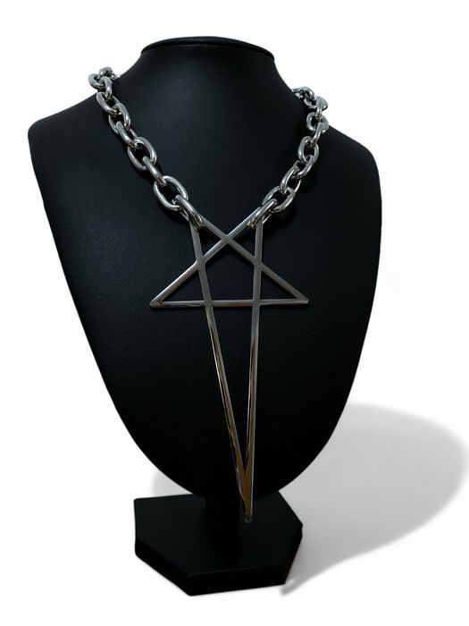 Punklry Big Pentagram Chain