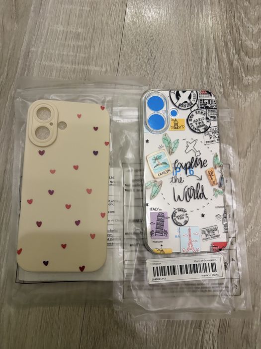 Два броя силиконов кейс, протектор за Iphone 16