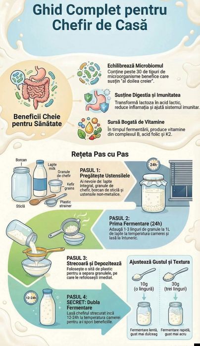 Ciuperca tibetana Tibet kefir lapte super bio