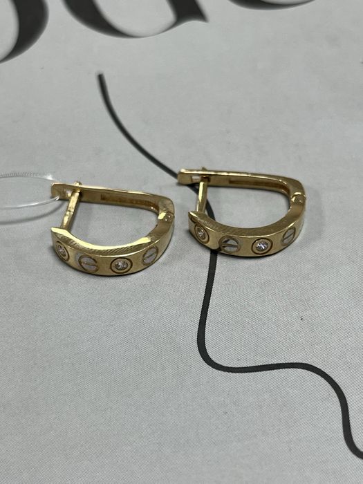 Золотые серьги/Рассрочка без процентов/Bari Bar shop
