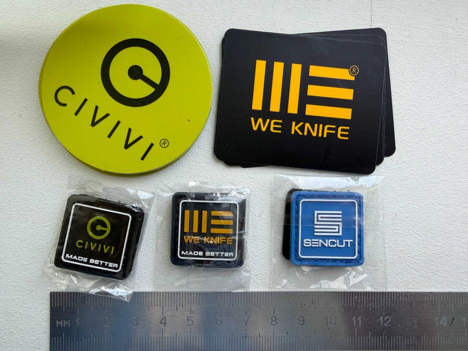 Insigna Spyderco, Civivi. Patch, sticker WE Knife Civivi