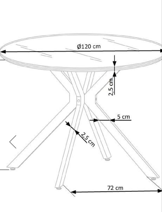 MASA dining Avelar, negru/alb, 120 CM+4scaune,DIN STICLA, MDF SI METAL, STIL MODERN