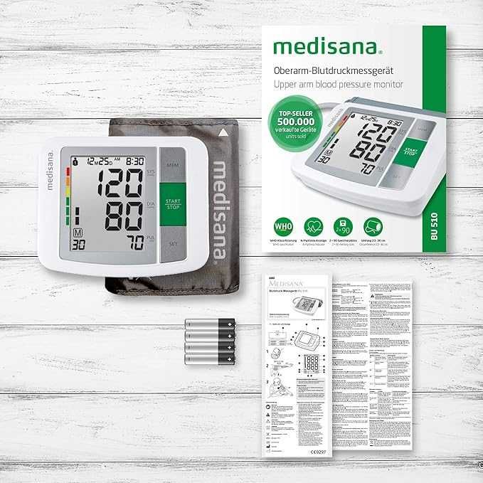 Апарат за измерване на кръвно налягане Medisana BU 510, Голям LCD дисплей