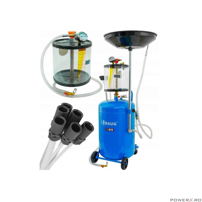 Recuperator pentru ulei uzat cu golire pneumatica, vas control