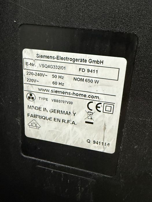 Прахосмукачка Siemens Q 4.0 SilencePower allegry