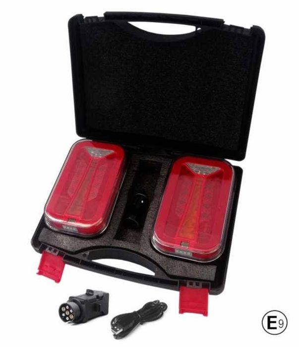 12V 24V Комплект Безжични LED Диодни стопове за ремарке каравана 16 см