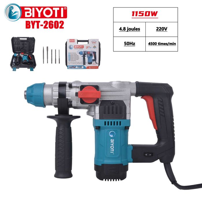 Перфоратор Biyoti BYT-2602, 26 мм,  4.8 Дж, 1150 Вт, SDS Plus