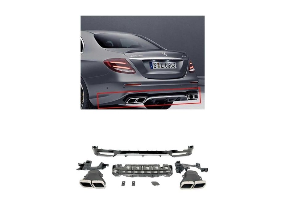 Заден дифузьор хром Mercedes-Benz E63s AMG Optik W213 (2016-2019)