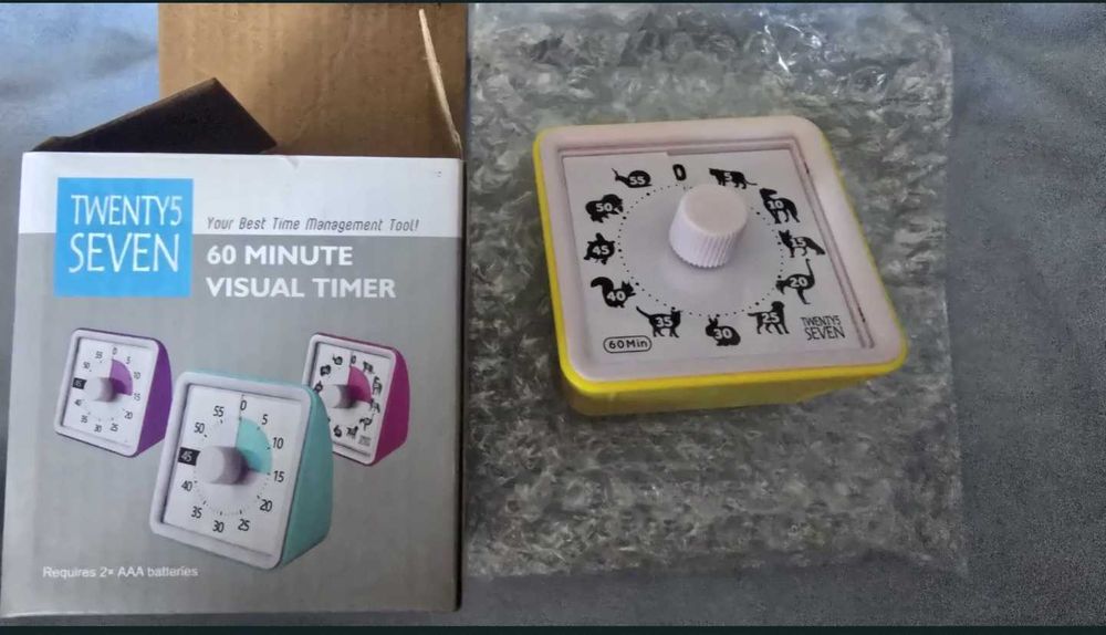 Ceas timer cu cronometru, animale, nou, galben