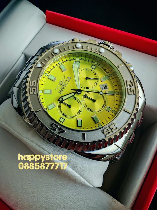 INVICTA Fury Silver green dial 50 mm, Инвикта нов ръчен часовник