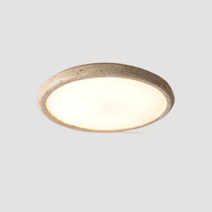 Led плафон за таван от естествен травентин 58 см 40 W с дистанционно