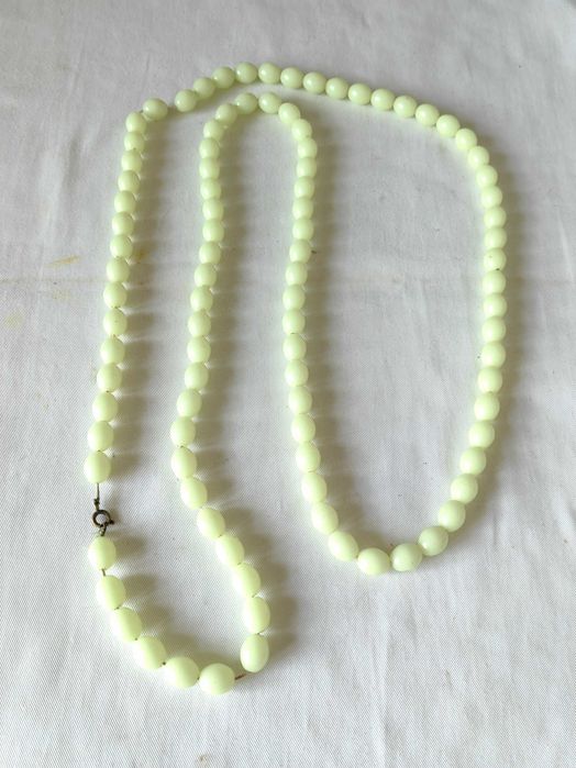 Старинна Супер Рядка Царска Фосфорна Броеница Огърлица Гердан