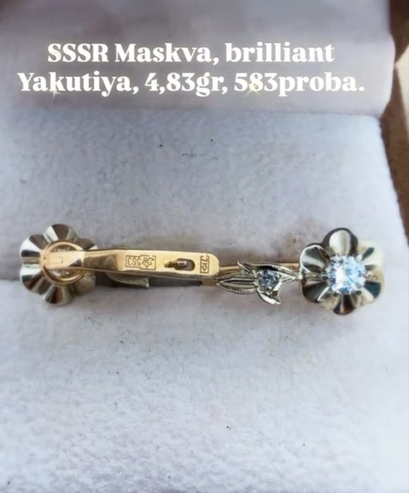 SSSR Maskva,Yakutskiy brillianti 3,6mm , 4,83gr , 583 proba