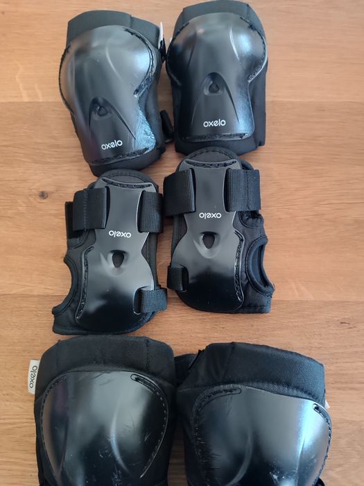 Set 3 protectii Role, bicicleta Play Negru