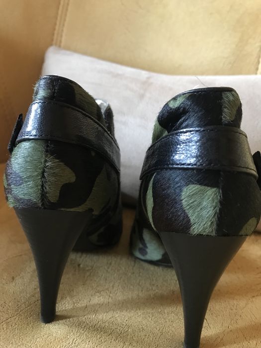 Botine Nine West din piele naturala ,imprimeu army , nr35/36