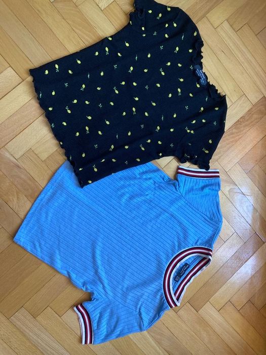 Doua tricouri fete, de la Bershka, mărime XS