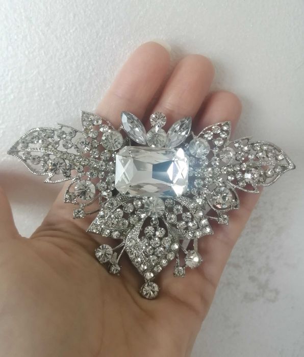 Accesoriu metalic cu pietre pentru rochii genti rochie Cristallini