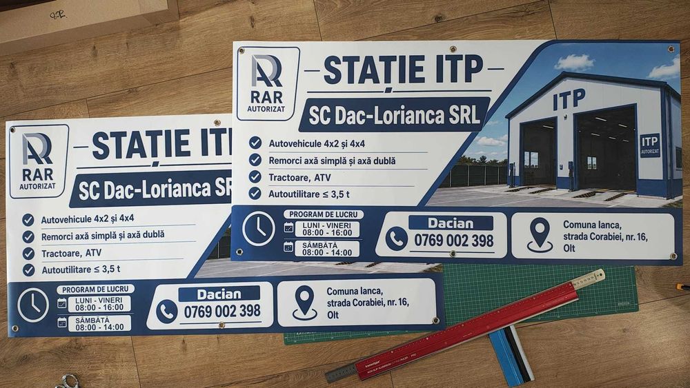 Bannere publicitare promovare afacere, reclama spatii comerciale, hale - bannere de inchiriat, de vanzare